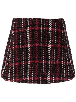 Marni A-line tweed miniskirt - Red