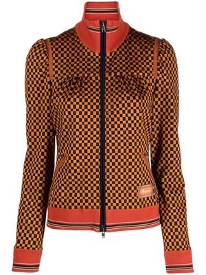 Marni Alkekengi checkerboard-print jacket - Orange