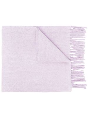 Marni alpaca-wool logo-patch scarf - Pink