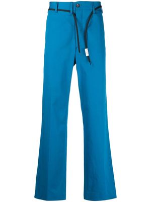 Marni belted straight-leg trousers - Blue