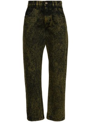 Marni bleach-wash straight-leg jeans - Black