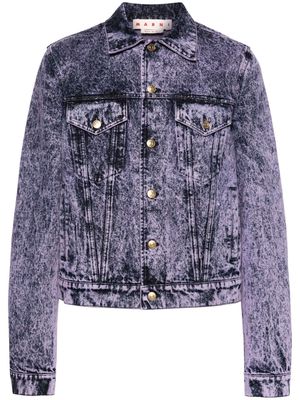 Marni bleached-effect denim jacket - Purple