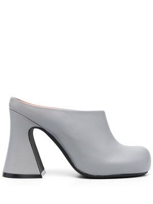 Marni block-heel 110mm leather mules - Grey