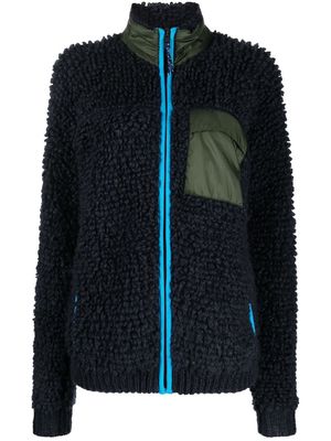 Marni bouclé-knit zip-up cardigan - Blue