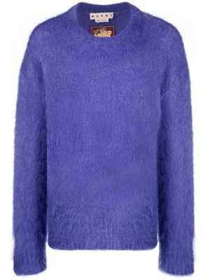 Marni brushed mohair-blend sweater - Purple