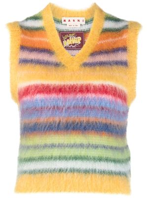 Marni brushed mohair vest - Yellow