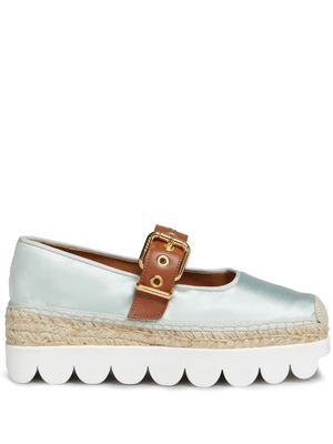 Marni buckle-fastening cotton espadrilles - Blue