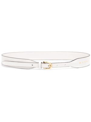 Marni buckle-fastening leather belt - White