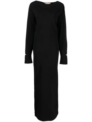 Marni buttoned-cuff crepe dress - Black