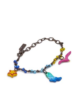 Marni chain-link charm bracelet - Blue