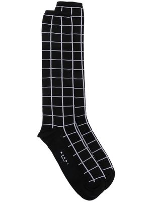 Marni check-pattern ankle-length socks - Black