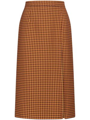 Marni check-pattern high-waist skirt - Yellow