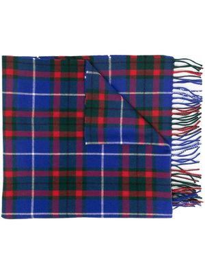 Marni check-pattern knitted scarf - Blue