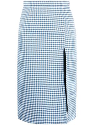 Marni check-pattern longuette skirt - Blue