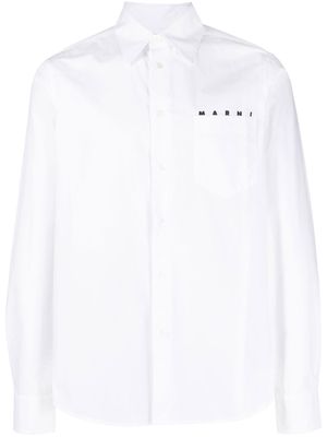 Marni chest logo-print shirt - White