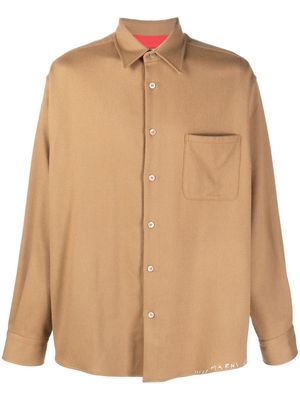 Marni chest patch-pocket detail shirt - Neutrals