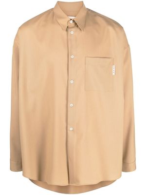 Marni chest-pocket buttoned shirt - Neutrals