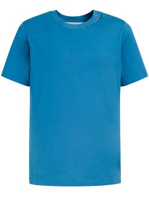 Marni collage floral-print cotton T-shirt - Blue