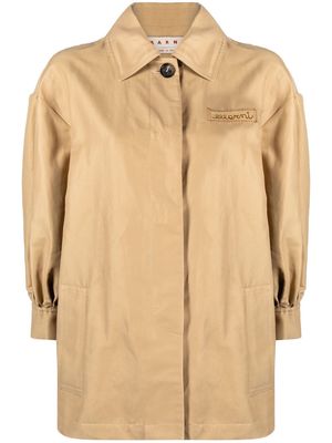 Marni collared long-sleeve jacket - Brown