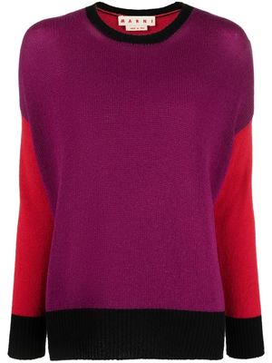 Marni colour block jumper - Purple