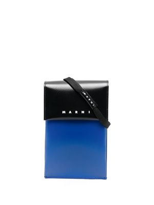 Marni colour-block shoulder bag - Blue