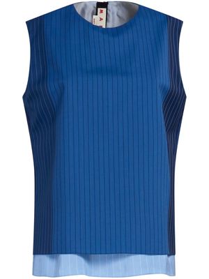Marni colour-block sleeveless blouse - Blue