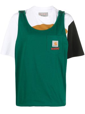 Marni colour-block T-shirt - Green