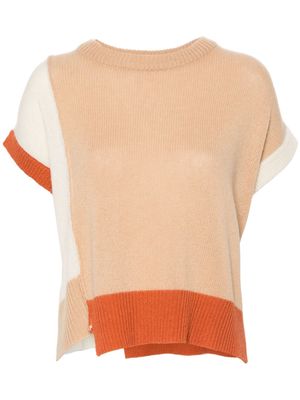 Marni colourblock cashmere top - Neutrals