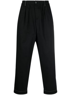 Marni contrast-stitching trousers - Black