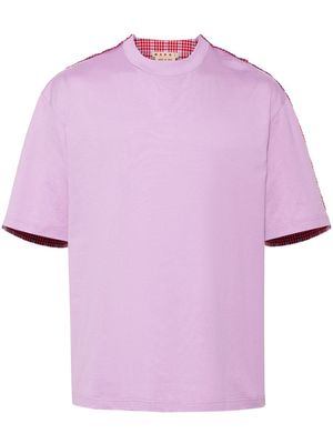Marni contrasting-panel T-shirt - Purple
