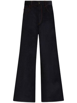 Marni corduroy flared cotton trousers - Blue