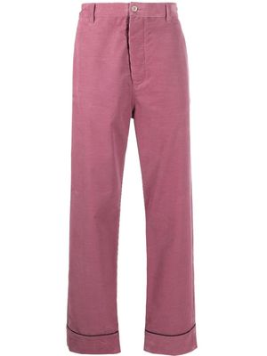 Marni corduroy straight-leg cut trousers - Pink