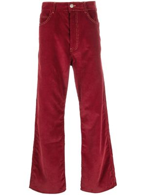 Marni corduroy straight-leg cut trousers - Red