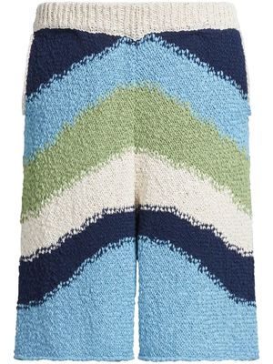 Marni crochet-knit bermuda shorts - Blue