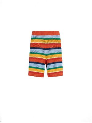 Marni crochet-knit striped shorts - 00x99