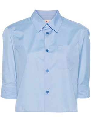 Marni cropped cotton shirt - Blue