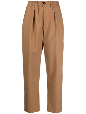 Marni cropped-leg chino trousers - Brown