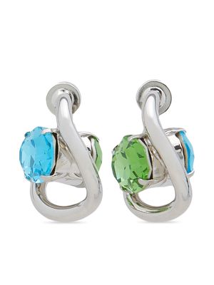 Marni crystal-embellished hoop earrings - Silver