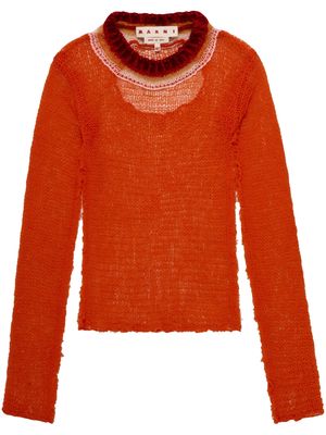 Marni cut-out detail knitted jumper - Orange