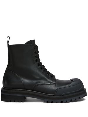 Marni Dada Army leather combat boots - Black