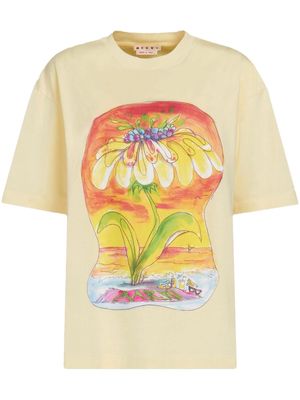 Marni Daydreaming cotton T-shirt - Yellow