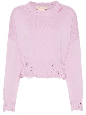 Marni distressed-effect jumper - Pink