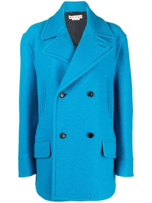 Marni double-breasted short coat - Blue