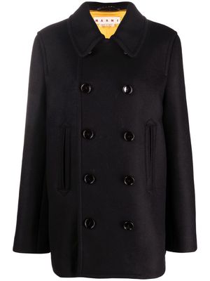 Marni double-breasted wool jacket - Black