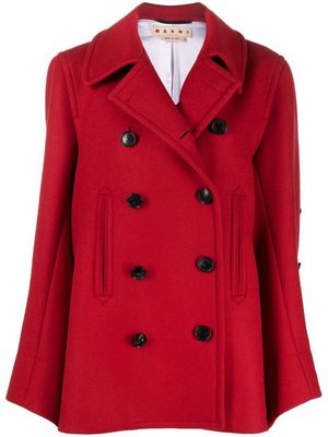 Marni double-breasted wool jacket - Red
