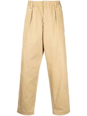 Marni drawstring-waist tapered trousers - Neutrals
