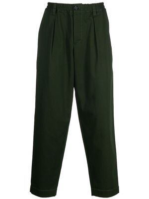 Marni elasticated tapered trousers - Green