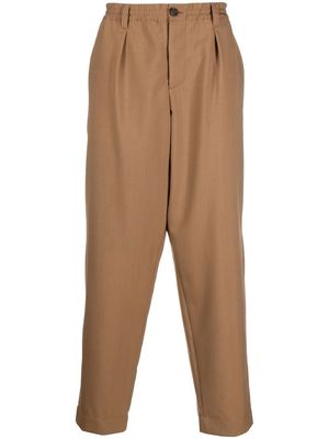Marni elasticated-waist cropped trousers - Neutrals