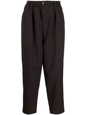 Marni elasticated-waist tapered-leg trousers - Brown