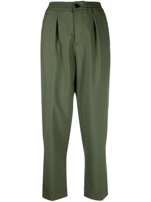 Marni elasticated-waistband chino trousers - Green